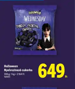 Lidl Halloween Nyelvszínező cukorka ajánlat