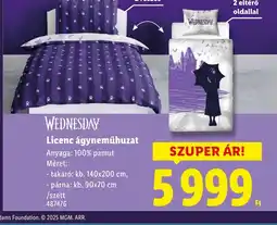 Lidl Wednesday Licenc ágyneműhuzat ajánlat