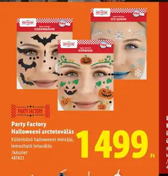 Lidl Party Factory Halloweeni arctetoválás ajánlat