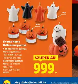 Lidl Livarno Home Halloweeni gyertya ajánlat
