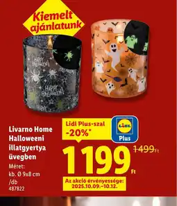 Lidl Livarno Home Halloweeni illatgyertya üvegben ajánlat