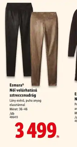 Lidl Esmara Női velúrhatású sztreccsnadrág ajánlat