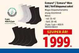 Lidl Esmara/Esmara Men Női/férfi biopamut zokni ajánlat