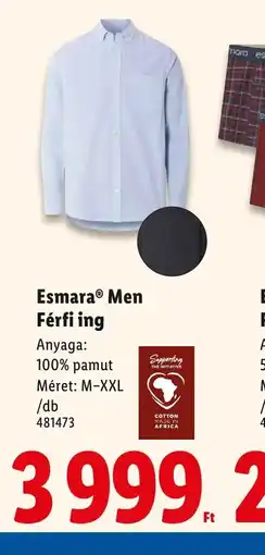 Lidl Esmara Men Férfi ing ajánlat