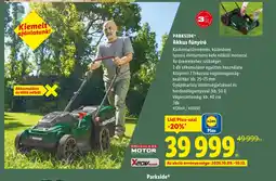 Lidl Parkside Akkus fűny Gyűjtőtartály töltöttségjelzéssel ésr ajánlat