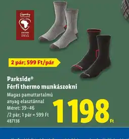 Lidl Parkside Férfi thermo munkászokni ajánlat