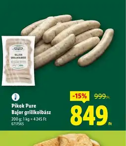 Lidl Pikok Pure Bajor grillkolbász ajánlat