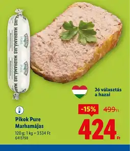 Lidl Pikok Pure Marhamájas ajánlat