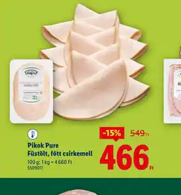 Lidl Pikok Pure Füstölt, főtt csirkemell ajánlat