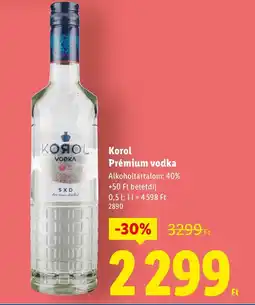 Lidl Korol Prémium vodka ajánlat