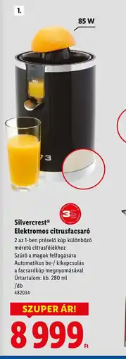 Lidl Silvercrest Elektromos citrusfacsar ajánlat