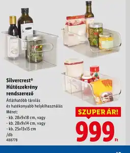 Lidl Silvercrest Hűtőszekrény rendszerező ajánlat