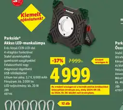 Lidl Parkside Akkus LED-munkalámpa ajánlat