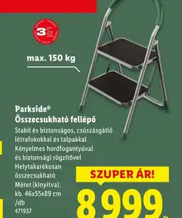 Lidl Parkside Összecsukhat fellépő ajánlat