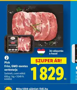 Lidl Pick Friss, GMO-mentes sertéstarja ajánlat