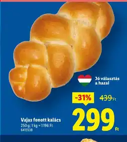 Lidl Vajas fonott kalács ajánlat
