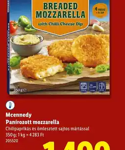 Lidl Mcennedy Panírozott mozzarella ajánlat