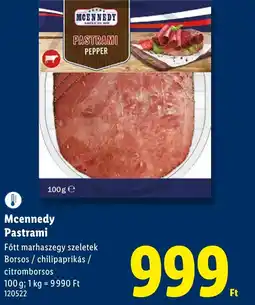 Lidl Mcennedy Pastrami ajánlat