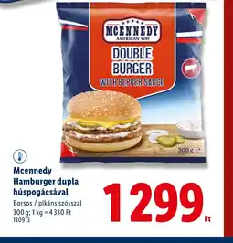 Lidl Mcennedy Hamburger dupla húspogácsával ajánlat