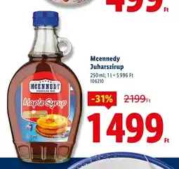 Lidl Mcennedy Juharszirup ajánlat