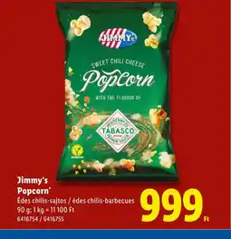 Lidl Jimmy's Popcorn ajánlat
