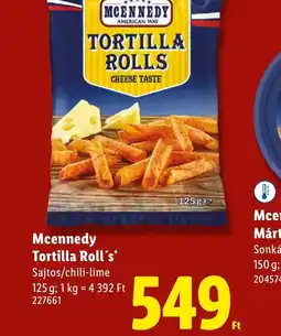 Lidl Mcennedy Tortilla Rolls ajánlat