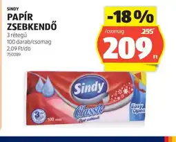 ALDI Sindy Papír Zsebkendő ajánlat