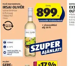 ALDI Felső-Magyarország Irsai Olivér ajánlat