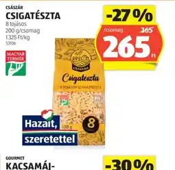ALDI Császár Csigatészta ajánlat