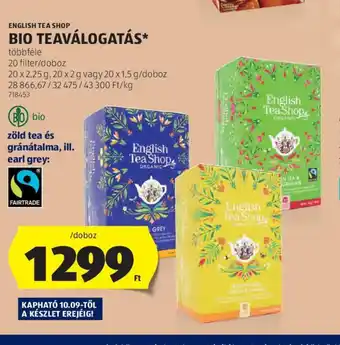 ALDI English Tea Shop Bio Teaválogatás ajánlat