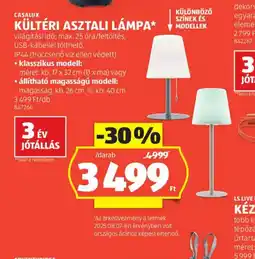 ALDI Casalux Kültéri Asztali Lámpa ajánlat