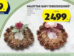 ALDI Halottak napi tobozkoszorú ajánlat