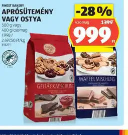 ALDI Finest Bakery Aprsütemény vagy Ostya ajánlat