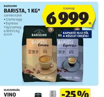 ALDI Barissimo Barista ajánlat