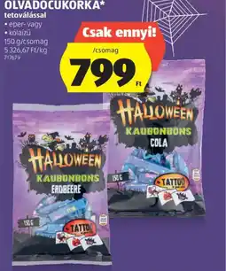 ALDI Halloween Olvadcukorka ajánlat