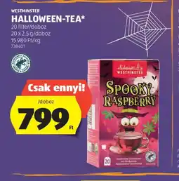 ALDI Westminster Halloween-Tea ajánlat
