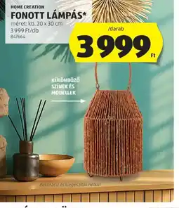 ALDI Home Creation Fonott Lámpás ajánlat