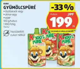 ALDI Kubu Gyümölcspüré ajánlat