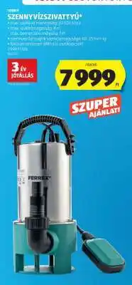 ALDI FERREX SZENNYVÍZSZIVATTYÚ ajánlat