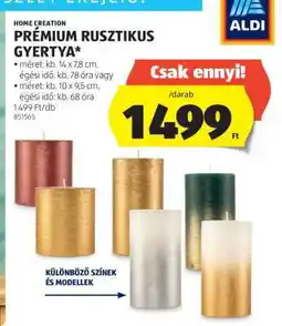 ALDI HOME CREATION PRÉMIUM RUSZTIKUS GYERTYA ajánlat