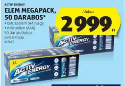 ALDI ACTIV ENERGY ELEM MEGAPACK, 50 DARABOS ajánlat