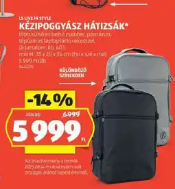 ALDI LS Live in Style Kézipoggyász Hátizsák ajánlat