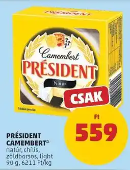 PENNY PRÉSIDENT CAMEMBERT ajánlat
