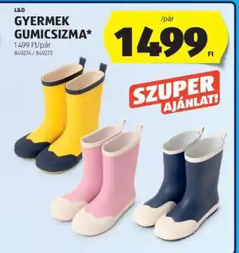 ALDI GYERMEK GUMICSIZMA ajánlat
