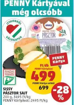 PENNY Sissy Pásztor Sajt ajánlat
