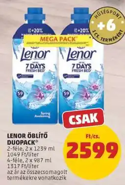 PENNY Lenor Öblítő Duopack ajánlat