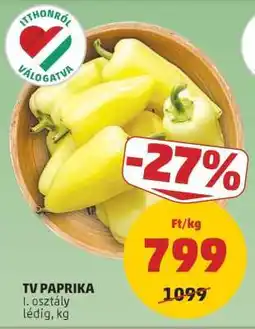 PENNY TV paprika ajánlat