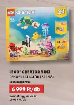 PENNY LEGO CREATOR 3IN1 TENGERI ÁLLATOK (31158) ajánlat