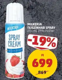 PENNY Milkeria Tejszínhab Spray ajánlat