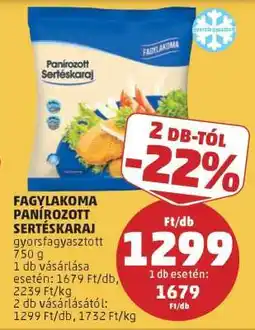 PENNY Fagylakoma Panírozott Sertéskaraj ajánlat